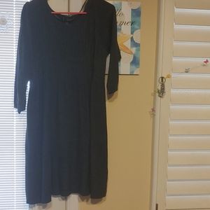 Long sleeve grey sweater dress